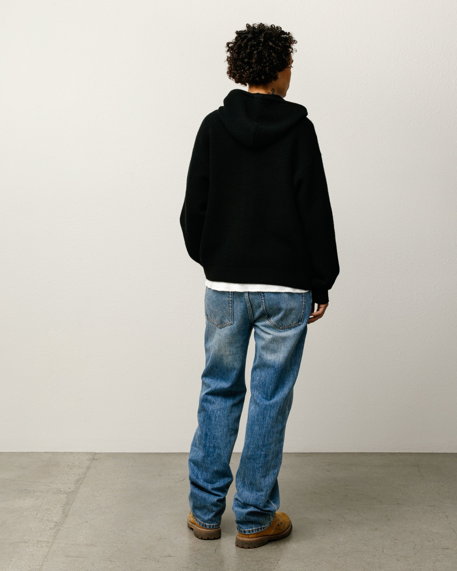 TEXTURED ZIP HOODED SWEATER - Image 5