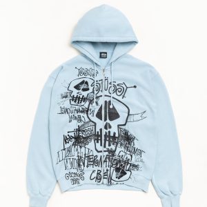 SKULLS ZIP HOODIE PIGMENT DYED