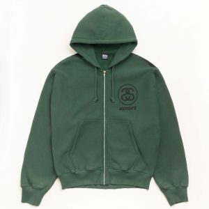 LINK SPORT ZIP HOODIE GARMENT DYED